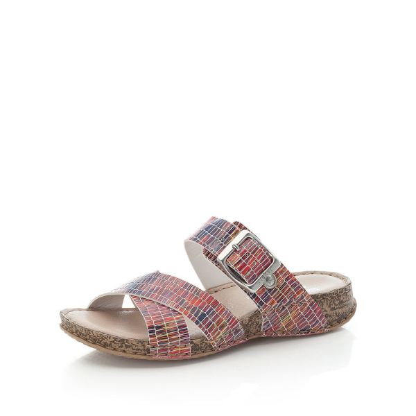 Rieker Women's sandals | Style 61198 Casual Mule - Multi | Free Delivery