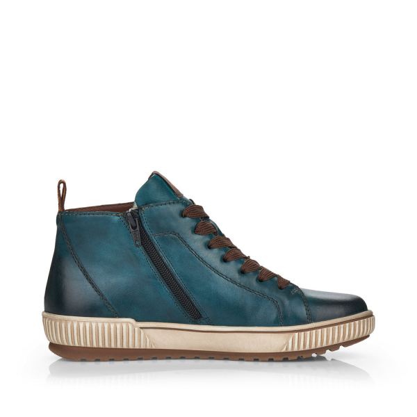 Remonte Leather Women's short boots| D0771 Ankle Boots - Blue | Free Delivery
