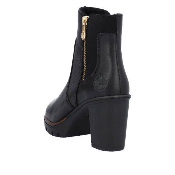 Rieker Leather Women's short boots | Y2557 Ankle Boots - Black | Free Delivery