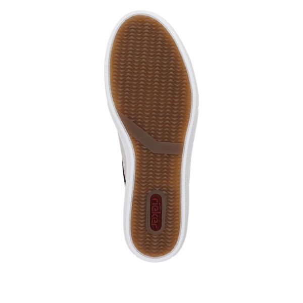 Rieker Women's shoes | Style L59A1 Athletic Lace-up with zip - Beige Combination | Free Delivery