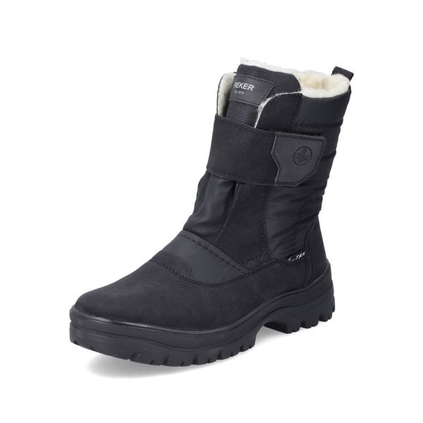 Rieker Synthetic leather Men's boots| F5484 Ankle BootsFlip Grip - Black | Free Delivery