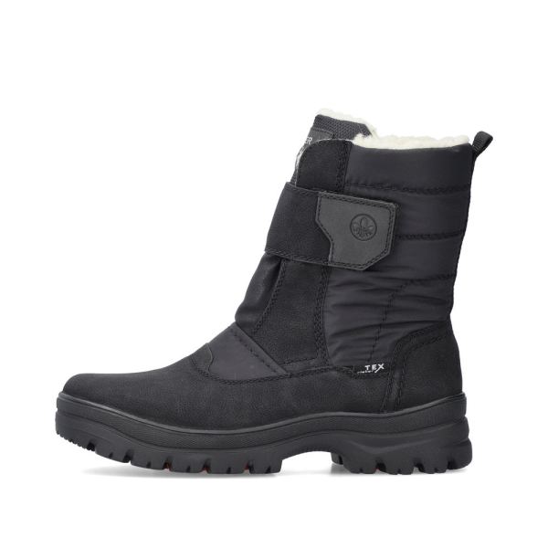 Rieker Synthetic leather Men's boots| F5484 Ankle BootsFlip Grip - Black | Free Delivery
