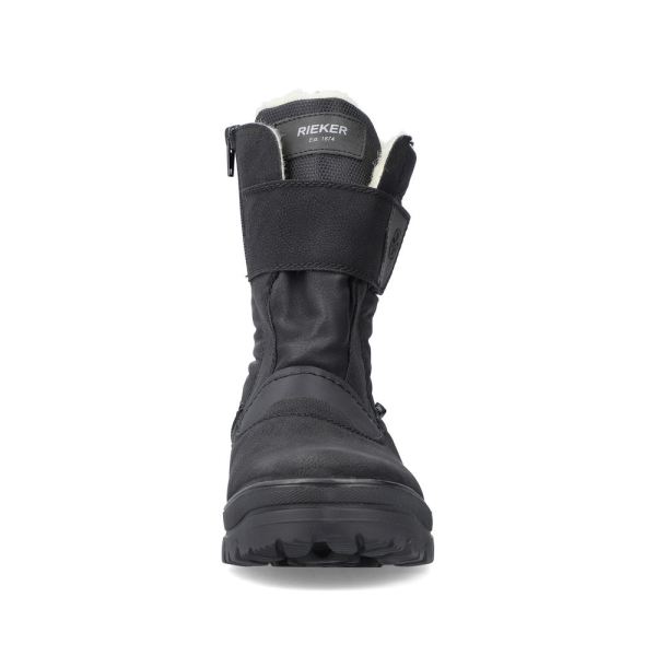 Rieker Synthetic leather Men's boots| F5484 Ankle BootsFlip Grip - Black | Free Delivery