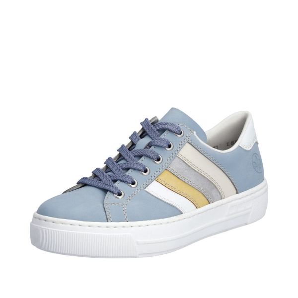 Rieker Women's shoes | Style L8802 Athletic Lace-up - Blue Combination | Free Delivery