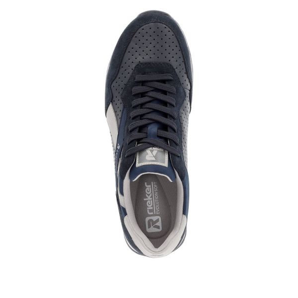 Rieker EVOLUTION Men's shoes | Style U0302 Athletic Lace-up - Blue | Free Delivery