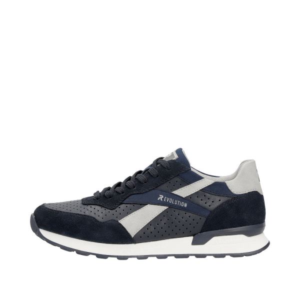 Rieker EVOLUTION Men's shoes | Style U0302 Athletic Lace-up - Blue | Free Delivery