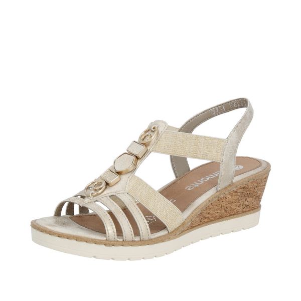 Remonte Women's sandals | Style R6264 Dress Sandal - Gold | Free Delivery