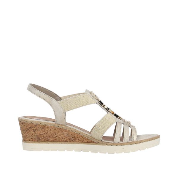 Remonte Women's sandals | Style R6264 Dress Sandal - Gold | Free Delivery