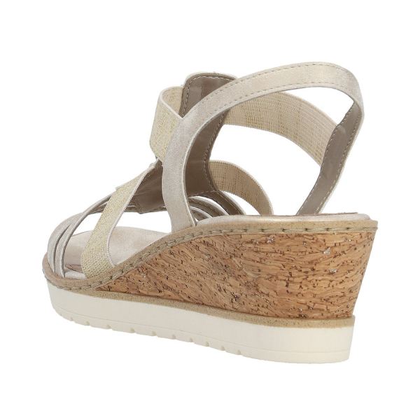 Remonte Women's sandals | Style R6264 Dress Sandal - Gold | Free Delivery