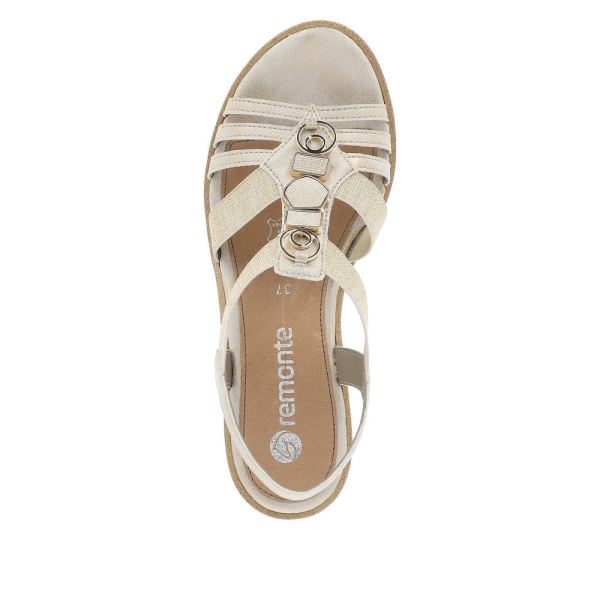 Remonte Women's sandals | Style R6264 Dress Sandal - Gold | Free Delivery