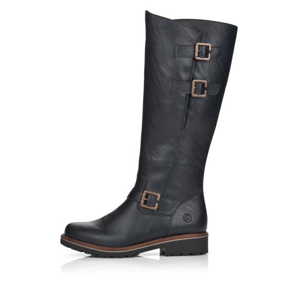 Remonte Synthetic leather Women's Tall Boots| R6590 Tall Boots - Black | Free Delivery