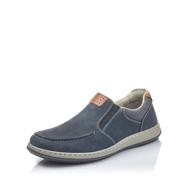 Rieker Men's shoes | Style 17360 Casual Slip-on - Blue | Free Delivery