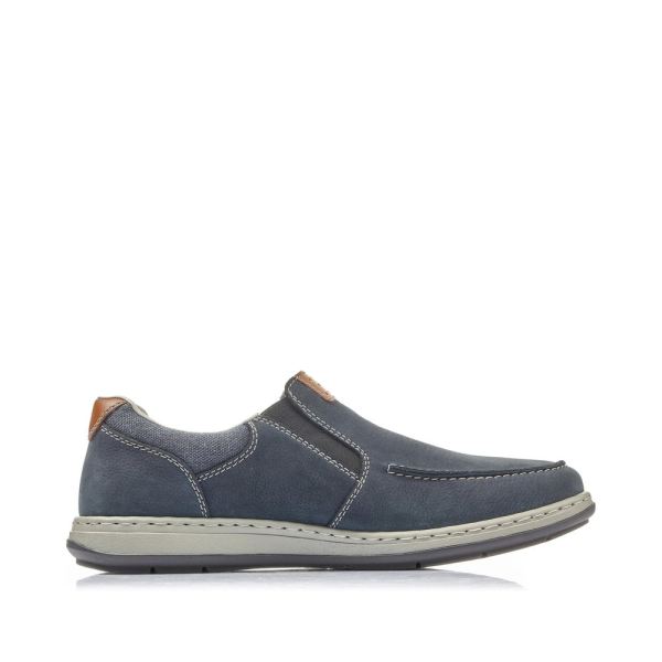Rieker Men's shoes | Style 17360 Casual Slip-on - Blue | Free Delivery