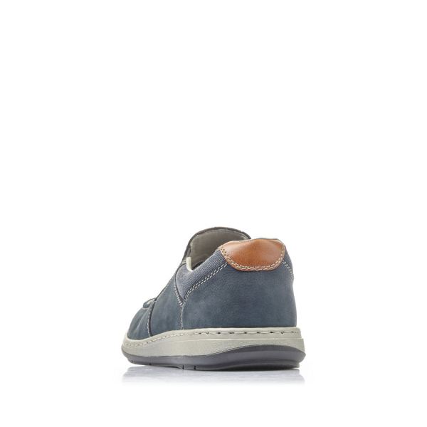 Rieker Men's shoes | Style 17360 Casual Slip-on - Blue | Free Delivery