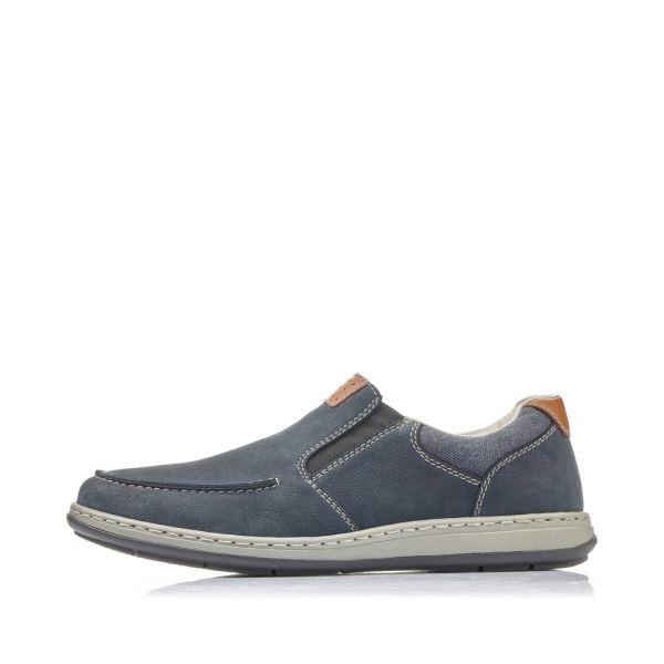 Rieker Men's shoes | Style 17360 Casual Slip-on - Blue | Free Delivery