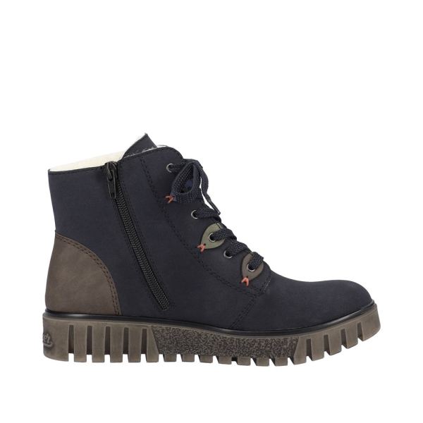 Rieker Synthetic Material Women's short boots| Y3401 Ankle Boots - Blue | Free Delivery