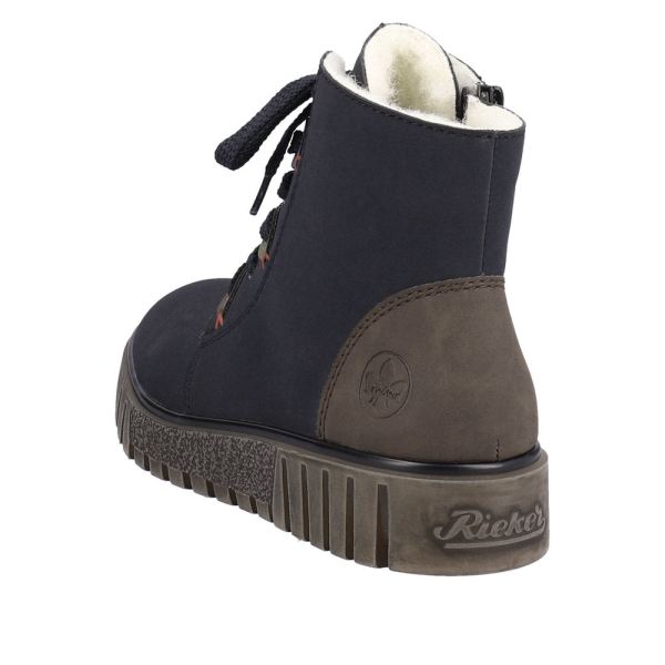 Rieker Synthetic Material Women's short boots| Y3401 Ankle Boots - Blue | Free Delivery
