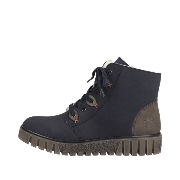 Rieker Synthetic Material Women's short boots| Y3401 Ankle Boots - Blue | Free Delivery