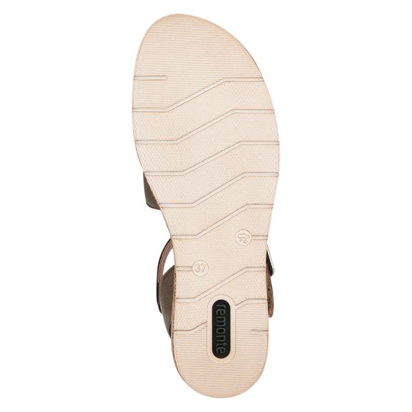 Remonte Women's sandals | Style D3052 Casual Sandal - Green Combination | Free Delivery