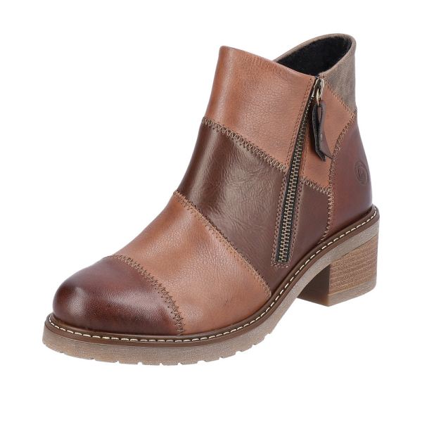 Remonte Leather Women's mid height boots| D1A75 Mid-height Boots - Brown | Free Delivery