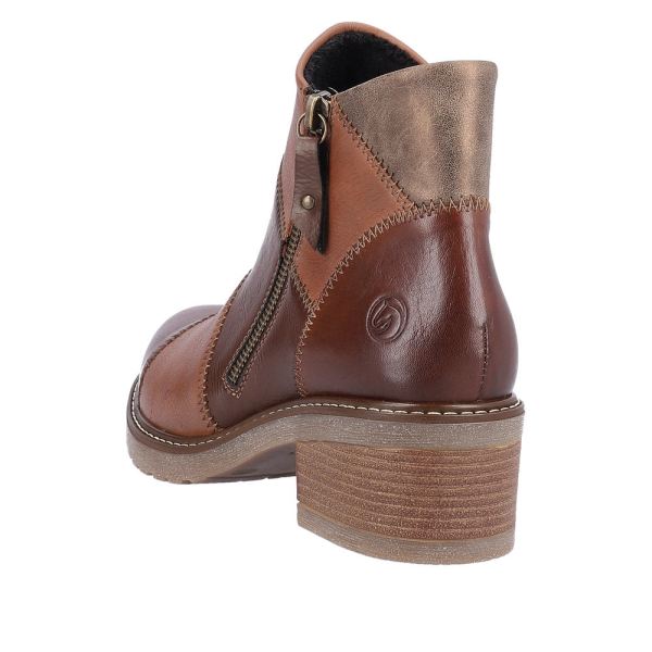 Remonte Leather Women's mid height boots| D1A75 Mid-height Boots - Brown | Free Delivery