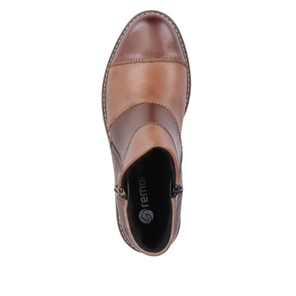 Remonte Leather Women's mid height boots| D1A75 Mid-height Boots - Brown | Free Delivery