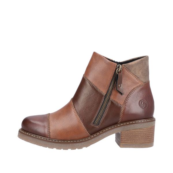 Remonte Leather Women's mid height boots| D1A75 Mid-height Boots - Brown | Free Delivery