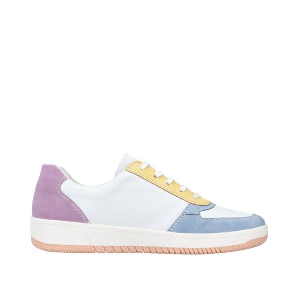 Rieker Women's shoes | Style M5520 Athletic Lace-up with zip - White Combination | Free Delivery