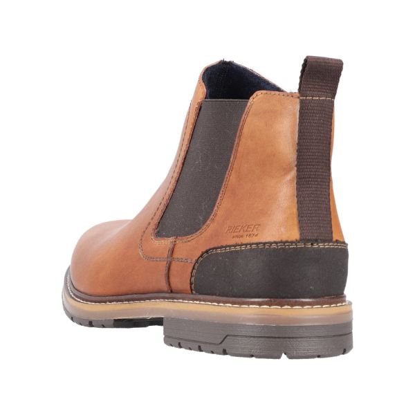 Rieker Leather Men's Boots| 13751 Ankle Boots - Orange | Free Delivery