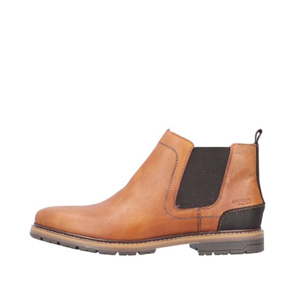 Rieker Leather Men's Boots| 13751 Ankle Boots - Orange | Free Delivery