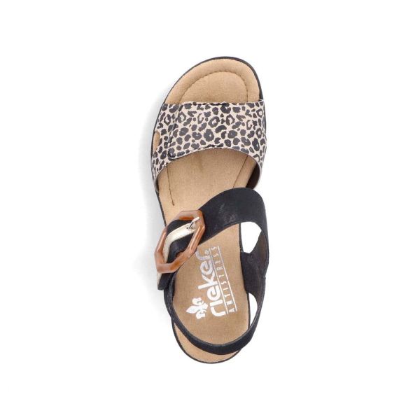 Rieker Women's sandals | Style 68176 Dress Sandal - Black Combination | Free Delivery