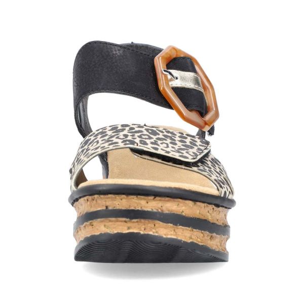 Rieker Women's sandals | Style 68176 Dress Sandal - Black Combination | Free Delivery