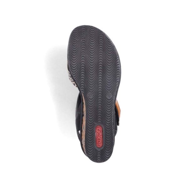Rieker Women's sandals | Style 68176 Dress Sandal - Black Combination | Free Delivery