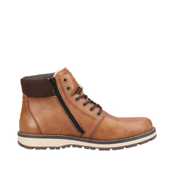 Rieker Leather Men's Boots| 38405 Ankle Boots - Brown | Free Delivery