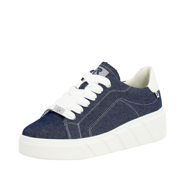Rieker EVOLUTION Women's shoes | Style W0501 Athletic Lace-up - Blue | Free Delivery