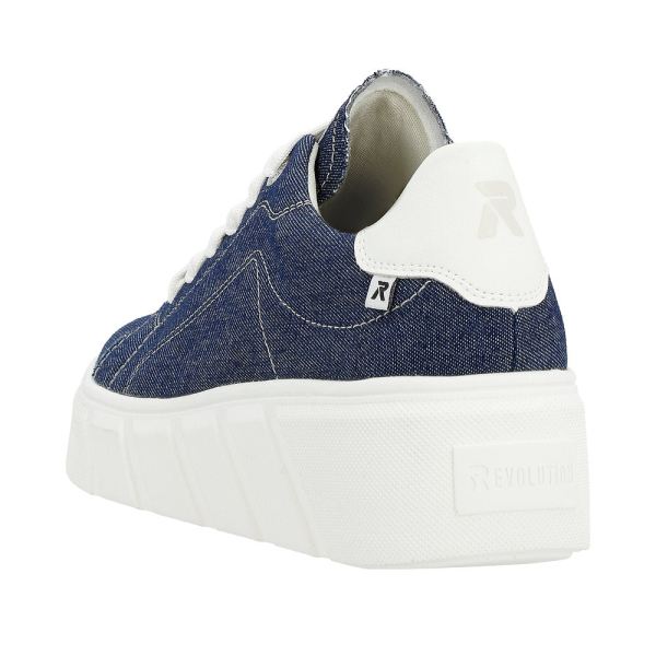 Rieker EVOLUTION Women's shoes | Style W0501 Athletic Lace-up - Blue | Free Delivery