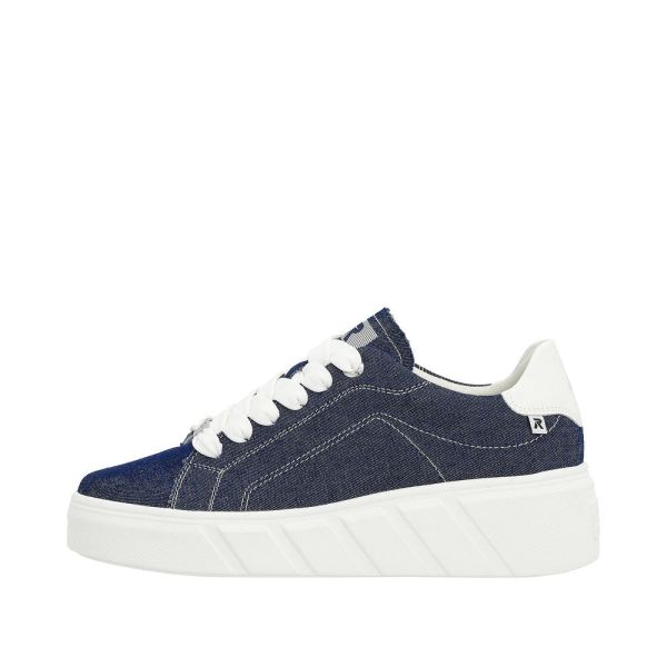 Rieker EVOLUTION Women's shoes | Style W0501 Athletic Lace-up - Blue | Free Delivery