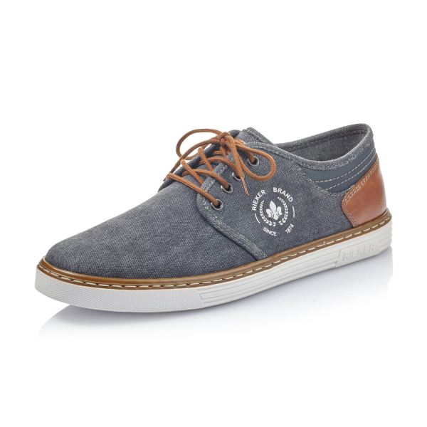 Rieker Men's shoes | Style B4949 Casual Lace-up - Blue | Free Delivery