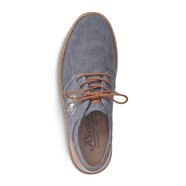 Rieker Men's shoes | Style B4949 Casual Lace-up - Blue | Free Delivery