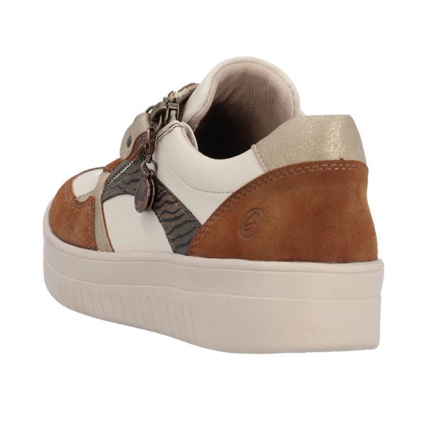 Remonte Women's shoes | Style D0J01 Athletic Lace-up with zip - Brown Combination | Free Delivery