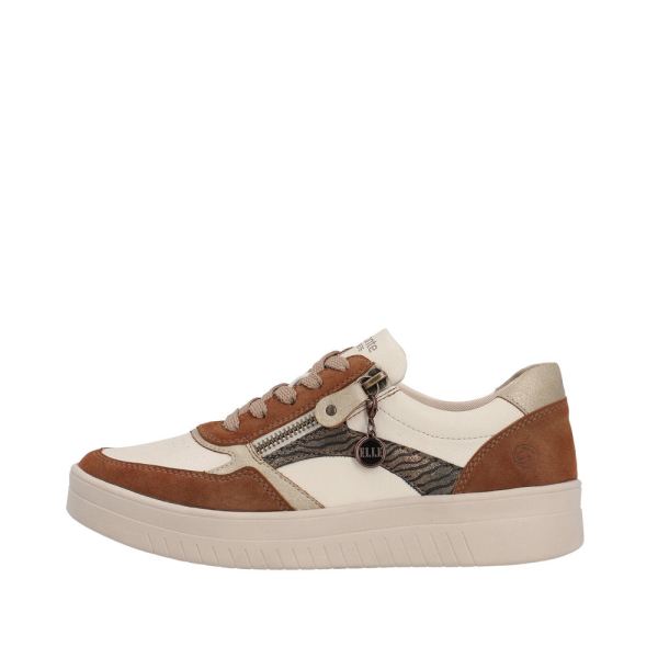 Remonte Women's shoes | Style D0J01 Athletic Lace-up with zip - Brown Combination | Free Delivery