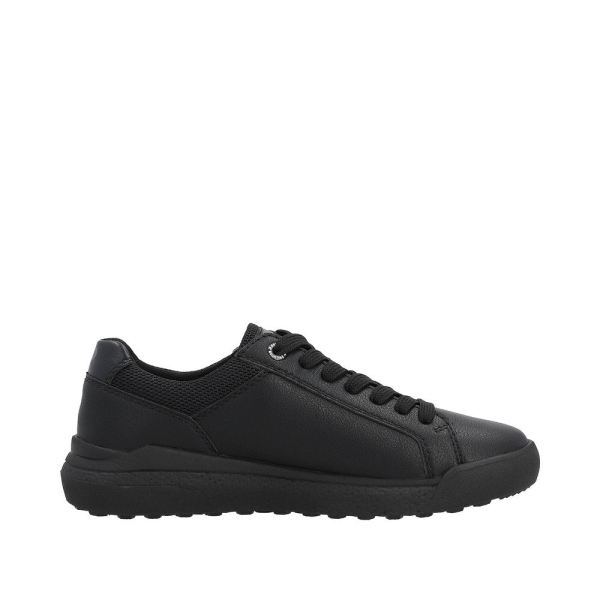 Rieker EVOLUTION Women's shoes | Style W1100 Athletic Lace-up - Black | Free Delivery