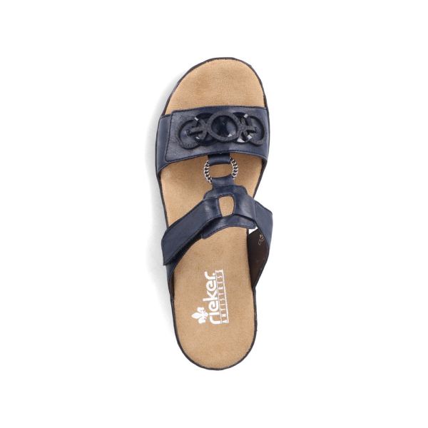 Rieker Women's sandals | Style 62936 Casual Mule - Blue | Free Delivery