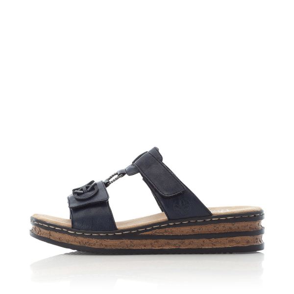 Rieker Women's sandals | Style 62936 Casual Mule - Blue | Free Delivery