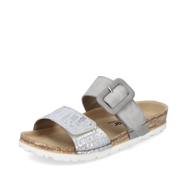 Rieker Women's sandals | Style 69881 Casual Mule - Grey | Free Delivery