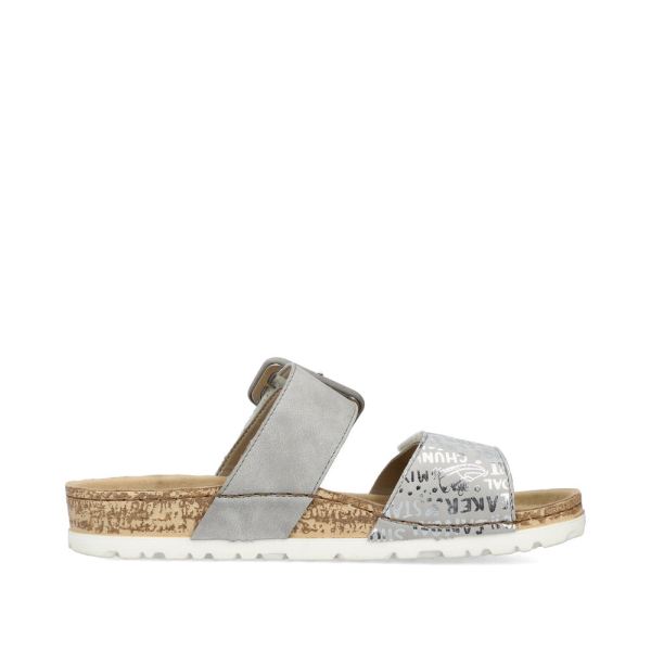 Rieker Women's sandals | Style 69881 Casual Mule - Grey | Free Delivery