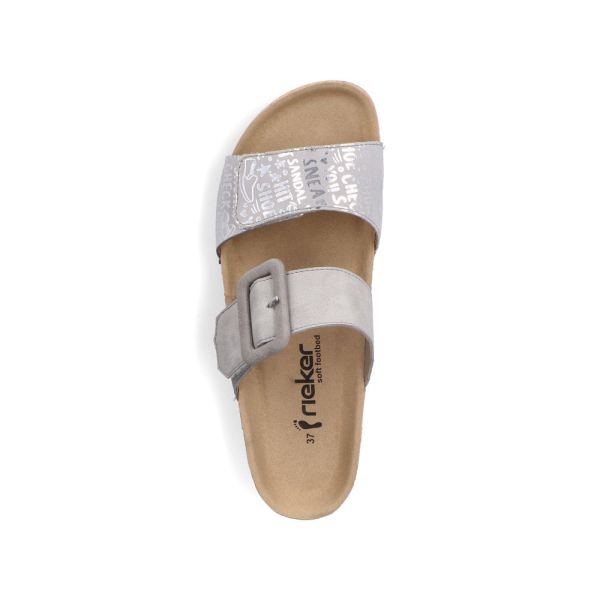 Rieker Women's sandals | Style 69881 Casual Mule - Grey | Free Delivery