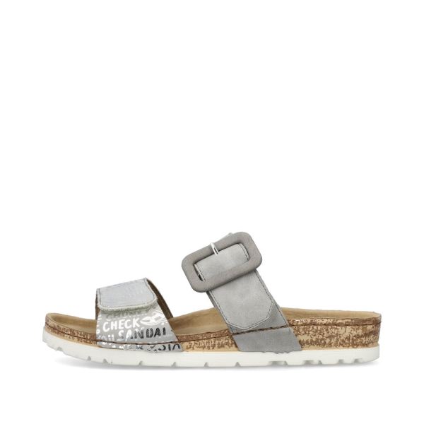 Rieker Women's sandals | Style 69881 Casual Mule - Grey | Free Delivery
