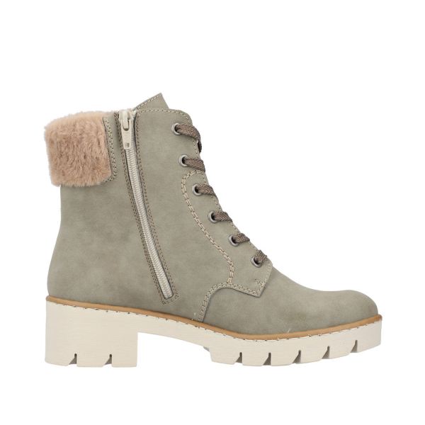 Rieker Synthetic Material Women's short boots| X5718 Ankle Boots - Green | Free Delivery