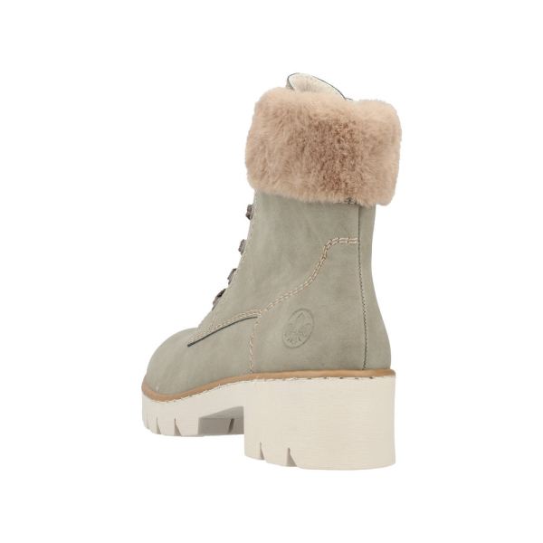 Rieker Synthetic Material Women's short boots| X5718 Ankle Boots - Green | Free Delivery